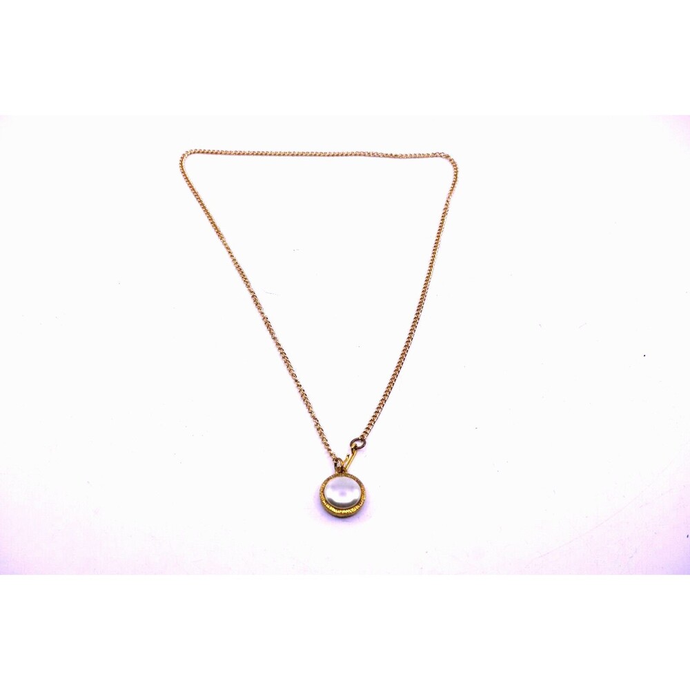 Jelly Belly Faux Pearl Necklace Gold Tone Jewelry Vintage Flower Accent